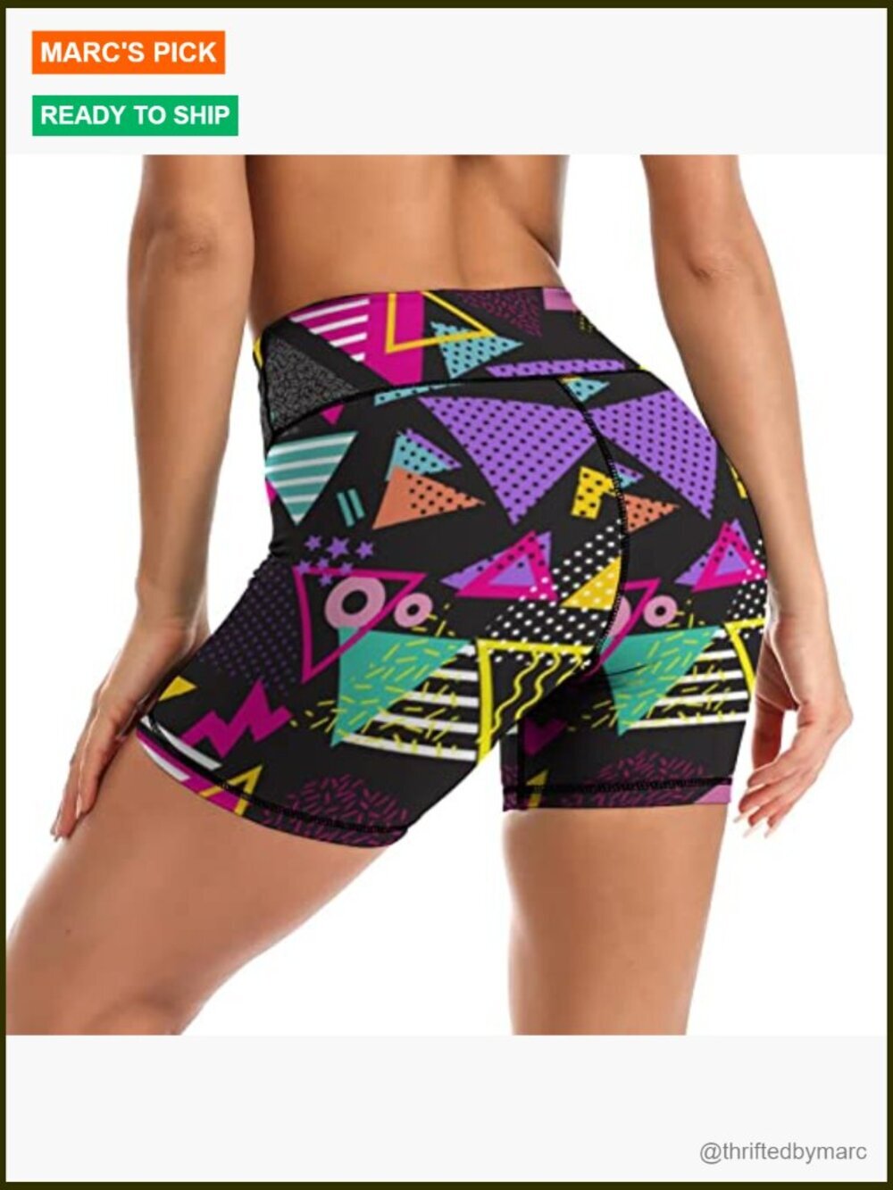 High Waisted Biker Shorts for Women Athletic Running Workout Yoga - Picture 3 of 7